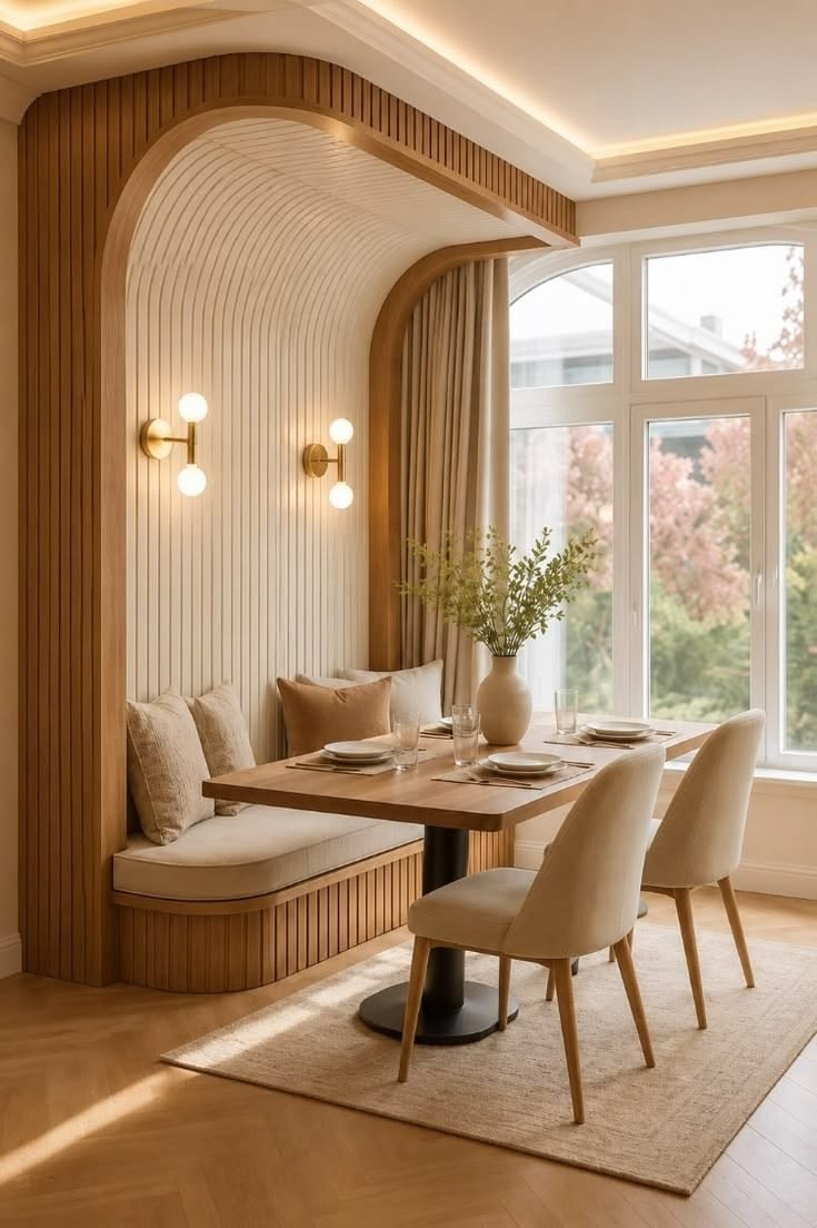 Luxury Dining Suite with Statuario Marble Table & Fluted Cabinet #16